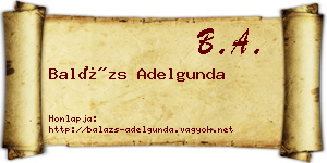 Balázs Adelgunda névjegykártya
